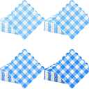 Blue Gingham Napkins Disposable Cocktail: 120PCS Checkered Square Paper 9.8x9.8 Inch For Table Decorations & Dinner Party
