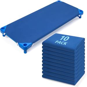 Comfyanno Cot Sheets for Daycare Toddler Size - 23" x 51" - 10 Pack Bulk - Soft & Comfortable Brushed Microfiber - Fitted Cot Sheet Cover - for Daycare/Preschool Kids, Boy/Girls Nap Time - Navy Blue