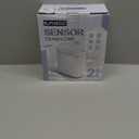 ELPHECO Bathroom Motion Sensor Trash can 2 Gallon Automatic Garbage Can, Slim Plastic Smart Trash Can with Lid, Commercial Intelligent Trash Bin for Bedroom, Bathroom, Office, White with Grey Trim