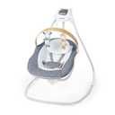 Ingenuity SimpleComfort Compact Baby Swing, Rotating Seat Swings in 3 Directions, 6 Speeds, 8 Melodies & 3 Nature Sounds, Ages 0-9 Months, Up to 20 Pounds - Chambray