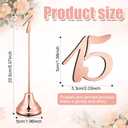 Maitys 15 Pcs Metal Table Numbers 1-15 with Weighted Base 8 Inch Table Number Stands for Wedding Reception, Party, Anniversary, Birthday Banquet(Rose Gold)