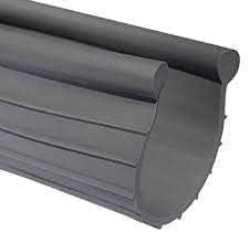 Garage Door Weather Seal - Bottom Seal Bead Type - Grey Vinyl (20')