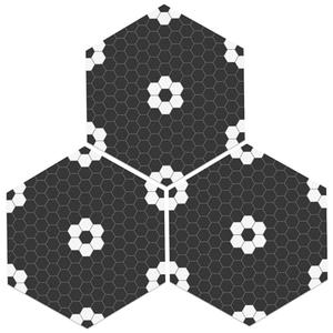 MORCART 20 Pcs Hexagon Peel and Stick Floor Tile Waterproof Vinyl Flooring Covers 12.6 Sq Ft DIY Removable Flooring for Bathroom Kitchen Bedrooms Pet House(0.03in Thick Mosaic Black)