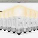 Feit Electric A19 LED Light Bulb, 60W Replacement, Dimmable, Selectable Color Temperatures (2700K-5000K), 800 Lumens, General Purpose Light Bulbs, 15,000-Hour Lifetime, OM60DM/5CCTCA/LED/10, 10 Pack
