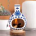 MOUGIGI Handmade Ceramic Palo Santo Holder Burner - Mini Chimenea Incense Dish for Palo Santo and Sticks - Sage Holder for Meditation Decor