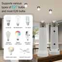 Light Socket Extender, E26/E27 Socket Extension Adapter, 5.31 inch Light Bulb Extension Socket, Light Bulb Socket Extender, Screw in Lamp Holder Adapter (White 6Pack)