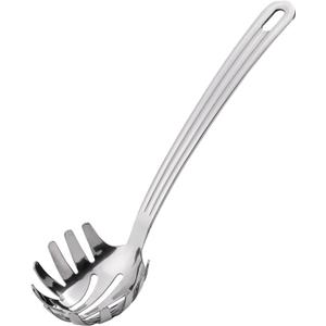 HIFIND Stainless Steel 9.06 inch Spaghetti Server Spoon with Teeth - Pasta Fork Pasta Server Noodle Spoon Heavy Duty Cooking Utensils Classic Dishwasher Safe