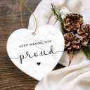 5 x Keep Making Him Proud Memorial Ornament - Memorial Ornaments for Loss of Loved One, Dad, Granddad - in Loving Memory Ornament, Remembrance Gifts, Bereavement Gifts - Ceramic Ornaments