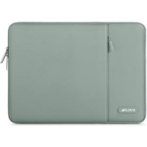 MOSISO Laptop Case 13.3 inch, 13-13.3 inch Laptop Sleeve Compatible with MacBook Air/Pro 13 / Pro 14, HP Dell ASUS Lenovo Notebook, Polyester Vertical Computer Sleeve Bag with Pocket, Antique Green
