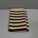 OLANLY Brown and Black Striped Rug 2' x 3' (24" x 36") Washable Cotton Doormat for Indoor Outdoor Use, Layered Front Porch Rug for Entryway, Kitchen, Patio