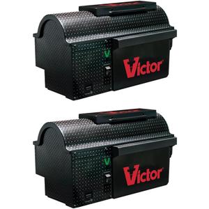 Victor M260 Indoor Multi-Kill Humane Electronic Mouse Trap - No Touch, No See Electronic Intant Kill Mouse Trap - 2 Traps, Black