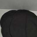 Set of 4 Round Placemat 15 Inch Soft Linen eco-Friendly Fabric Handcrafted Machine Washable Indoor & Outdoor Tablemat Black