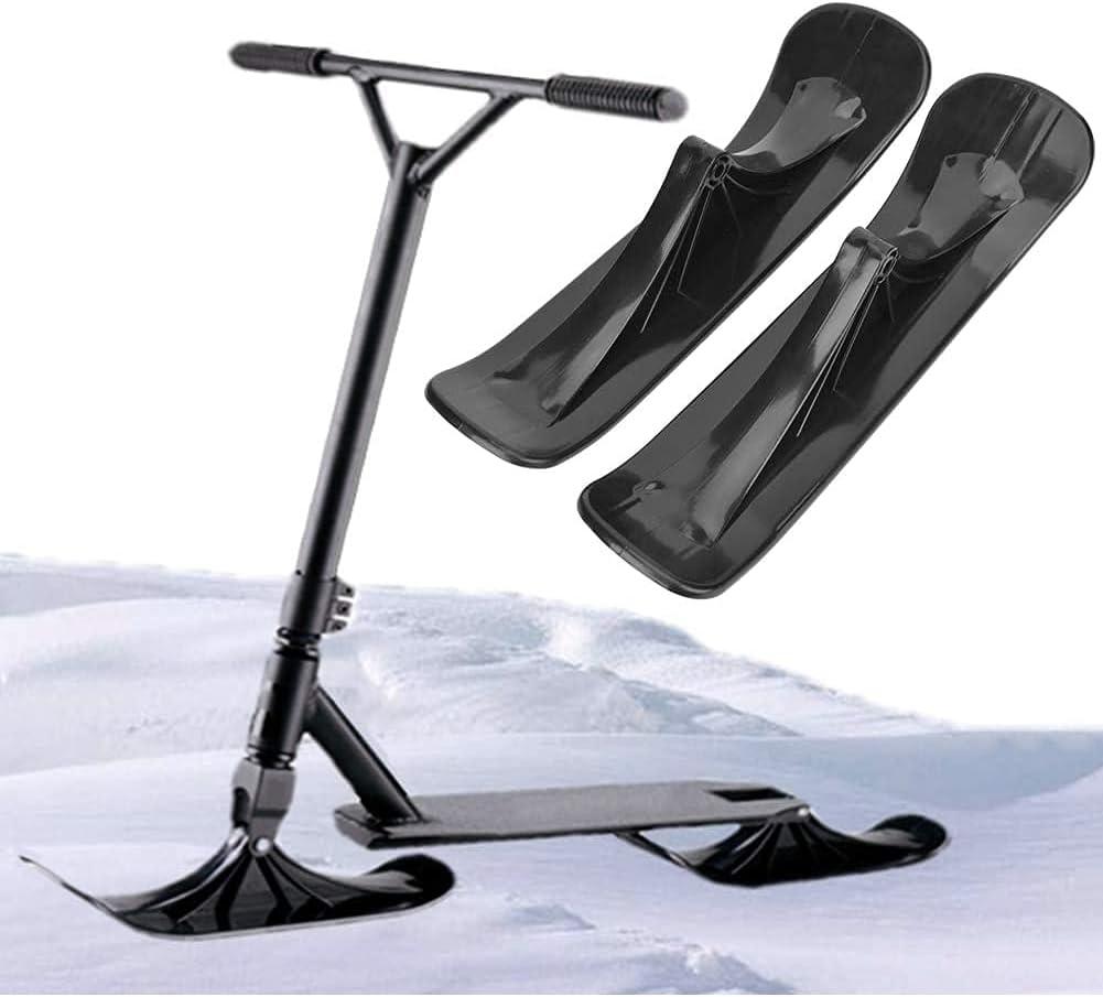 2Pcs/1 Set Snow Sled Conversion Kit, Fold Skate Board Outdoor Snow Sled Attachment for Kids