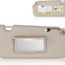 Sun Visor for Nissan Murano 2009-2014 with Light, Right Passenger Side Beige SunVisor Replacement 96400-1AA1B, Stretchable Design