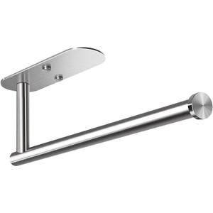 VAEHOLD Adhesive Paper Towel Holder Under Cabinet Mount, Wall Mounted Paper Towel Roll Holder for Kitchen Paper Towel, Stainless SteelSilvery
