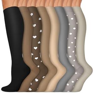 Copper Compression Socks 1520 mmHg for Men & Women 8 Pairs – Circulation Support for Nurses, Travel, Running, Hiking, Soccer,Gift,Pregnant, Nurses (S/M)