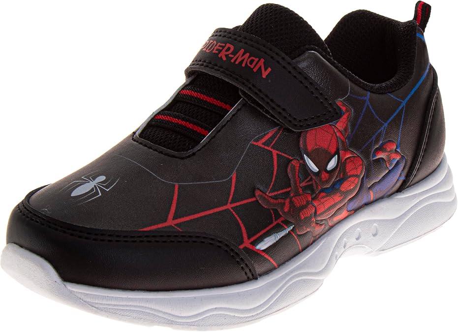 Disney Boy Girl Lilo & Stitch Ninja Turtle Spiderman Sonic The Hedgehog Shoes Laceless Slip on Strap Tennis Runner Athletic Sneakers for Kids, Size 12