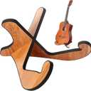 Wooden Guitar Stand, Detachable Non-Slip Wood Guitar Stand Holder Floor for Acoustic Electric Classical Bass Guitars