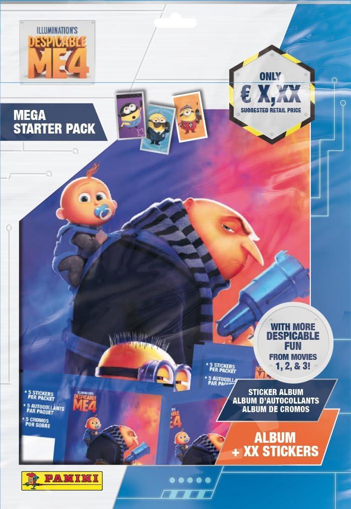 Panini Despicable Me 4 Mega Starter Pack, 1 Sticker Album + 25 Stickers,