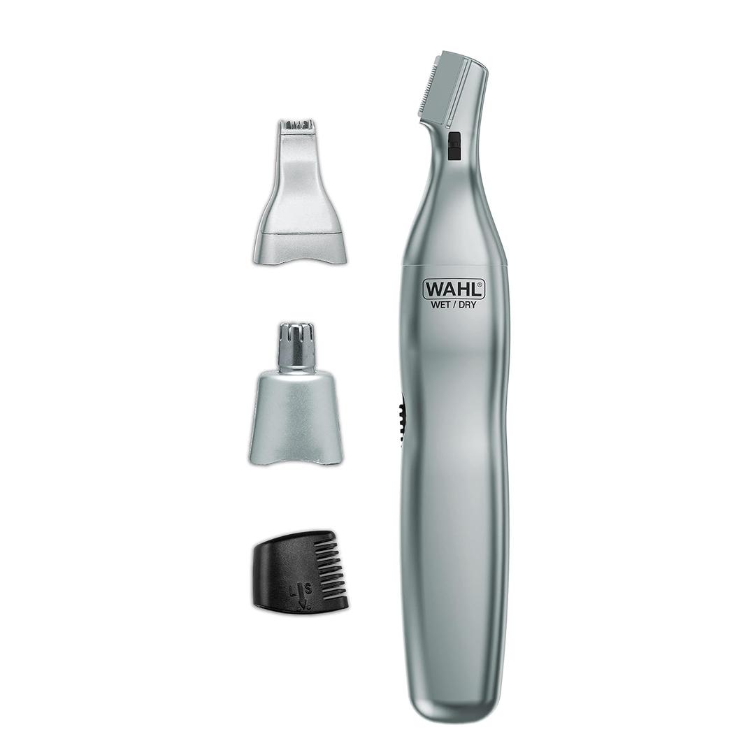 Wahl Mens Nose Hair Trimmer, for Eyebrows, Neckline, Nose & Ear Hair, Precision Detail Trimming with Interchangeable Heads, Battery Included - Model 5545-400