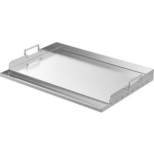 Skyflame Universal Stainless Steel Griddle Plate with Even Heating Bracing for BBQ Charcoal/Gas Grills, 23" x 16" Rectangular Hibachi Flat Top Griddle for Indoor/Outdoor Cooking