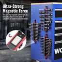 WORKPRO Magnetic Screwdriver Organizer and Wrench Organizer, Aluminum Rail Magnetic Tool Organizer, Tool Holder, Toolbox Organization, 12 Slots Screwdriver and Wrench Holder (Tools not Included)