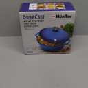 MELLERHOME 4.5 QT Enameled Cast Iron Dutch Oven, Heavy-Duty Casserole Dish and Braiser Pan with Lid and Stainless Knob, Safe for All Cooktops, Aqua Blue