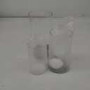 PHOSPHOR Hurricane Candle HoldersFor Pillar Candle Clear Glass Cylinder Centerpieces Vases Table Decoration Centerpiece Floral Room Decor Clear Seeded Bubbles Living Dining Kitchen 3 Pieces