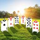 6 Pcs Christmas Alice Party Decorations Wonderland Yard Decor Queen's Soldiers Poker Yard Signs Garden Tea Party Decorations with Stakes for Christmas Indoor Outdoor AliceThemed Party Decor