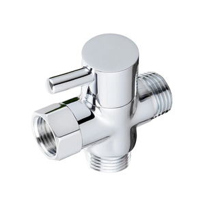 Solid Brass 3-way G1/2 Shower Diverter Chrome Plating