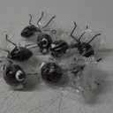Metal Yard Art Garden Decor Cute Ant Outdoor Fence Decorations Lawn Ornaments - Set of 4 Black (4BlackAnt)