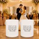 2Pcs White Wedding Baskets, Light Up the Dancefloor, Laundry basket