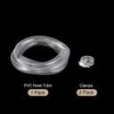 MECCANIXITY Clear PVC Tubing 1 1/4" ID 1 1/2" OD Plastic PVC Tube Flexible Water Hose 10ft for Industrial Tubing, Aquariums, Pump, 31.8mm x 38.1mm, with 2pcs Clamps