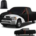 Waterproof Truck Cover for 2011-2024 Dodge Ram 2500/3500 Crew Cab & Mega Cab 6.4ft Bed, AllWeather Outdoor Pickup Cover with Zipper Door & Windproof Straps, Sun UV Protect