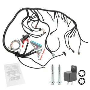 Standalone Wiring Harness, 4L60E DBC, Red/Blue PCM, Compatible with 1997-2006 GM LS1 Vortec Engine 4.8 5.3 6.0 L, LS Swap Engine Harness, Stand Alone Wire Harness, Drive by Cable Throttle Body
