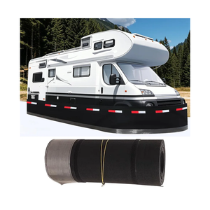 RV Skirting for Winter, Heavy Duty Travel Trailer Skirt with Lock Cable, Windproof, Waterproof & UV Resistant Camper Skirt for Large 5th Wheel & Small Class A RV(92x2.6 ft)
