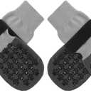 SCENEREAL Dog Socks to Prevent Licking Paws for Hardwood Floors Anti Slip, Dog Grippy Socks Shoes for Senior Small to Large Dogs, Dog Boots & Paw Protectors for Hot/Cold Scratching Pavement (M(Paw width 2.5"), Light Gray)