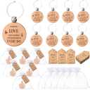 Nosiny 50 Sets Funeral Favors for Guest Wooden Keychain with Kraft Bulk in Loving Memory Sympathy Gifts Thank You Cards Organza Bags for Family Church Memorial Souvenirs Celebration of Life Gifts