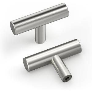 homdiy 15Pack Cabinet Knobs Brushed Nickel Drawer Knobs - 2in Overall Cabinet Door Knobs Single Hole Knobs Modern Cabinet Hardware for Kitchen Cabinets, Dresser Drawers