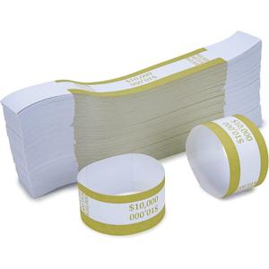 3 x L LIKED Pack of 500 Currency Band Self Sealing Currency Straps Bands Money Bill Wrappers (Gold $10000-500 PCS) 3 x L LIKED Pack of 500 Currency Band Self Sealing Currency Straps Bands Money Bill Wrappers (Gold $10000-500 PCS)
