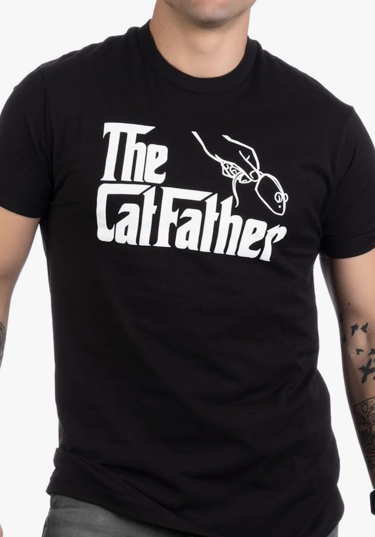The Catfather - Funny, Cute Cat Father Dad Owner Pet Kitty Kitten Fun Humor T-Shirt XL