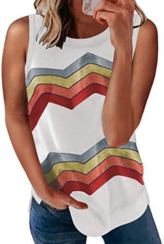 Biucly 2025 Womens Summer Crewneck Sleeveless Basic Tank Tops Casual Camisole Shirts Cute Tops Loose Fit S