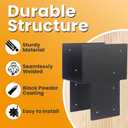 4 PCS 4"x4" Post Caps Tie Brackets (Actual 3.5"x3.5"), Heavy Duty Metal Steel Connectors for Gazebo, Deck, Patio Wood Post to Beam Support-Black