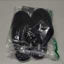 Quilted Corduroy House Slippers for Men, Indoor Mens Slippers with Rubber Soles, Slip On House Shoes (10-11, Black)