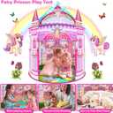 Mnagant Toys for Girls,Large Kids Tent Toddler Girl Toys,Foldable Tent for Kids with Carry Bag Indoor Playhouses,Princess Toy for 3-12 Year Old Girl Castle Playhouse Unicorns Gifts for Girls