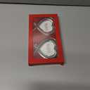 Klikel Christmas Photo Ornament - Silver Heart Photo Frame - 2 Pc Picture Ornament for Tree - Red and Green Frame with Gift Box