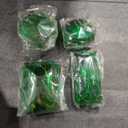 4 Pack Jewel Ornaments 3.9"- 6.2" Acrylic Rectangle Jewel Hanging Decors Christmas Tree Hanging Ornaments Glitter Xmas Rectangle Gemstones for Wedding Holiday Party Decor(Green)