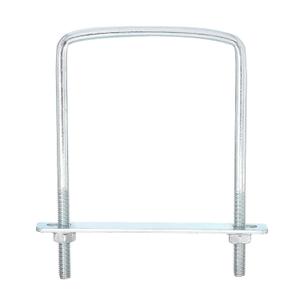 uxcell Square U-Bolts, 4 Sets 100mm Inner Width 150mm Length M8 Zinc-Plated Carbon Steel U Clamp Bolt with Nuts and Plates, for Boat Trailer