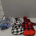 3 Pieces Plaid Dog Hoodie Pet Clothes Sweaters with Hat and Pocket Christmas Classic Plaid Dogs Winter Clothing Warm Dog Hooded Coat Cold Weather Pet Clothes for Dogs and Cats XL