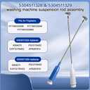 2026 New Upgraded 5304511328 5304511329 Washer Suspension Rod Fit for Frigidaire FFTW4120SW FFTW4120SW0 FFTW4120SW1 Replace 4584271 AP6261615 EAP12176453 PS12176453, 4 pcs